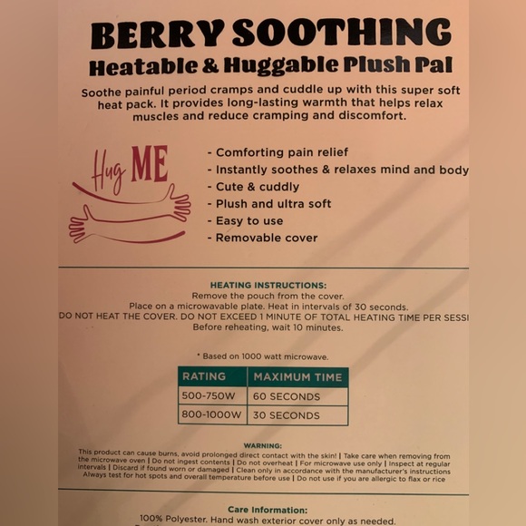 BERRY SOOTHING HEATABLE PAL - Picture 2 of 2